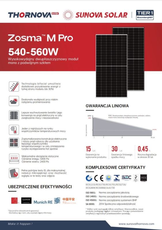 Zosma M Pro 540-560W